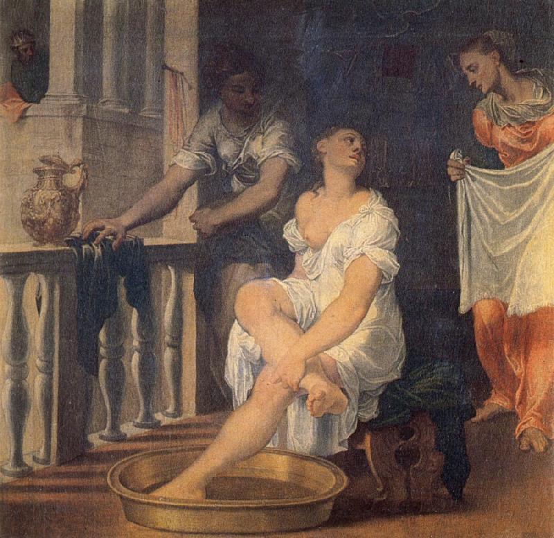 Domenico Brusasorci Bathsheba at Her Bath oil painting picture